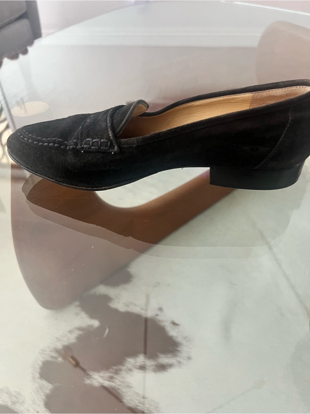 Authentic Chanel Black Suede Classic Loafers/Penny Loafers - Picture 3 of 11